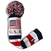 Craftsman Golf US Flag Knit Pom Pom White Blue Red Driver Head Cover Headcover for Callaway Mizuno Cobra Taylormade (#1 Driver Cover)