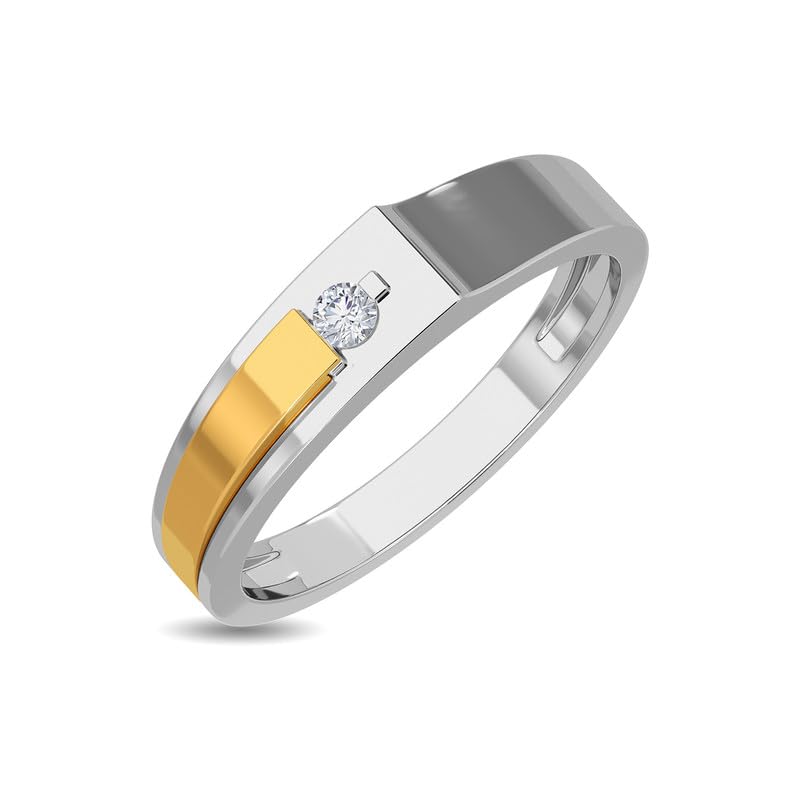 kisna 18K BIS Hallmark Pure Yellow Gold & SI Real Diamond Jack Diamond Ring For Mens Size 14-picture-36