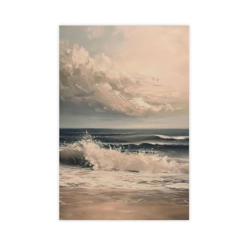 Decoration chambre cadeau ideal poster sur toile ocean tranquille