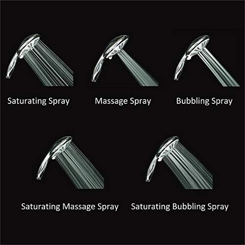 Sistema de Ducha de Mano Ana Bath 5 Pulgadas 5 Funciones, Níquel Cepillado miniatura 6