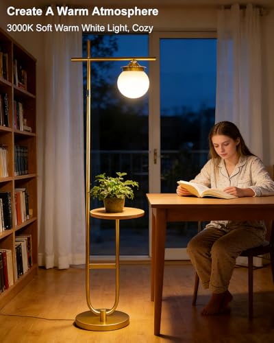 Image of Floor Lamp for Living Room, RGBCW Modern Standing Tall Lamp Remote