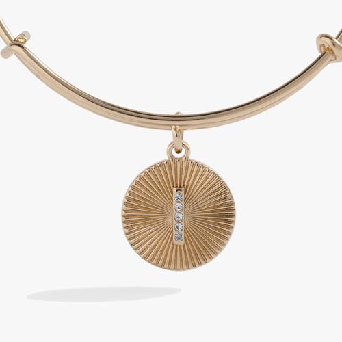 Image of Alex and Ani Initial I Pave Starburst Texture Bangle