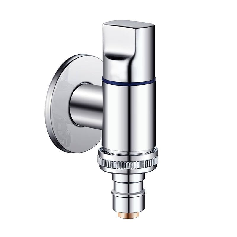 Washing Machine Tap | Stainless Steel Washing Faucet, Inlet Water Tap & Angle Valve (Chrome Finish)-image-17