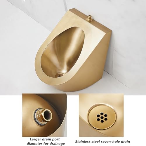 Wall-Mounted Automatic Sensor Urinal 304 Stainless Steel Splash-Proof Toilet High-Efficiency Washout Urine Diverter for Home & Hotel Use，，