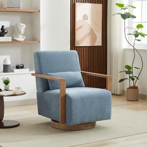 Sillón Plegable Tela Azul miniatura 1