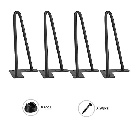 Preisvergleich Produktbild 4xHaarnadel Heavy Duty Tischbein Tischgestell Möbelbein Haarnadelbeine Tischzubehör DIY für Esstisch Couchtisch Schreibtisch (25cm-10mm-Möbelbein)