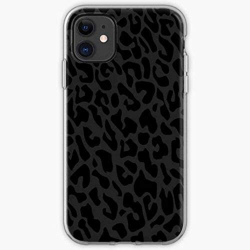 LUOWAN for iPhone 11 Black Leopard Print Case,Clear with Cute Black Cheetah Pattern Design for Women Girls Teen, Shockproof Slim Fit TPU Cover Protective Phone Cases for Apple iPhone 11 6.1 inch