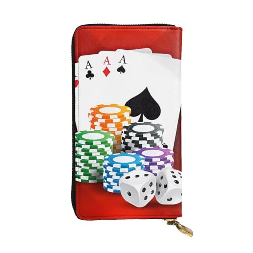 Porte-monnaie poker en cuir noir un cadeau maroquinerie original unique