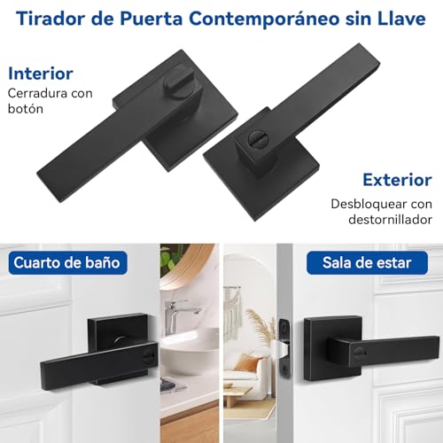 Chapa para baño sin llave 21 Imagen adicional