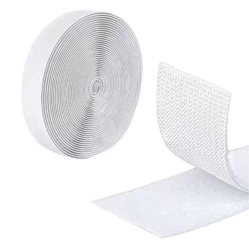Diffaxy 10 Meter Klettband Selbstklebend, Klettverschluss mit Doppelseitiges Klebeband Extra Stark, 20mm Breit Klett Kle...