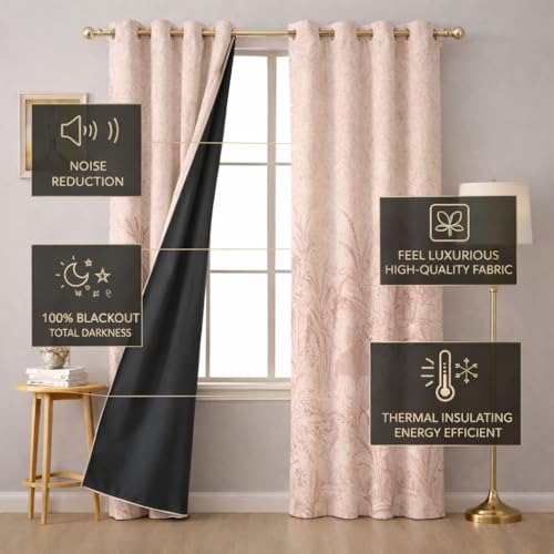 Image of STITCHNEST 'Whispering Gardens Series' Premium Heavy Polyester 100% Blackout Curtains 7 Feet Long Set of 1 | Door Curtain 7 Feet x 4 Feet | Perfect for Home Decor