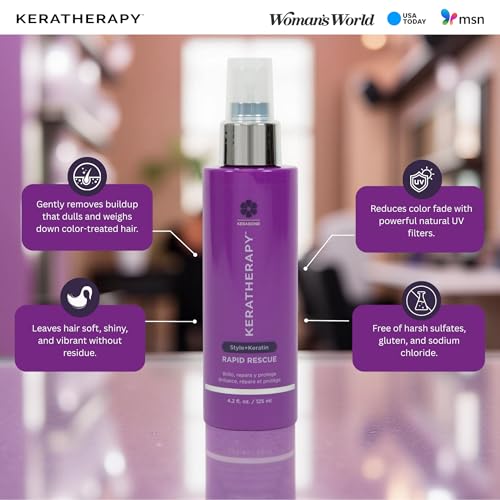 KERATHERAPY Rapid Rescue Keratin Shine & Thermal Protection Spray, 4.2 fl oz