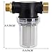Twinkle Star Hose Filter Attachment Line Water Hose Filter with 100 Mesh and 40 Mesh Screen, 2Pcs O-Ring, Garden Hose Filter Pressure Washer Inlet for RV Camping Car Wash Water Hose