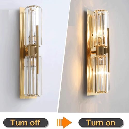 Lámpara de pasillo de 2 luces para iluminar pasillos oscuros con apliques dorados 8