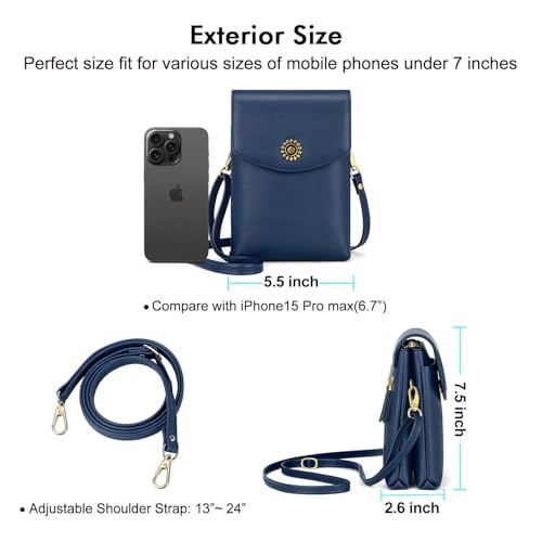 Image of Peacocktion Small Crossbody Bags for Women Travel Cell Phone Purse RFID Wallet Purses with Adjustable Strap Trendy