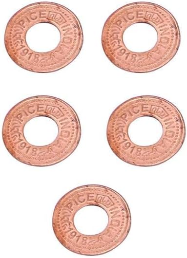 IGK Pure & Original Copper Coin/Tambe Ka Sikka with Hole Used in Pooja (Set of 11 pcs.) (Brown, Copper), Decorative Copper Coin