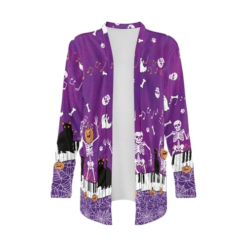 Image of Forchrinse Red Ladybug Cardigan for Women Causal Long Sleeve Open Front Cardigans Sweater Fashion 2024 Fall Coat with Pockets