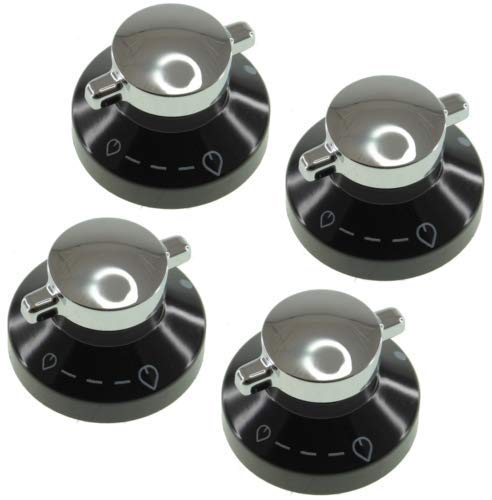 New World 082834815 - Pomo para horno, color negro y cromado Pack de 4 Cover