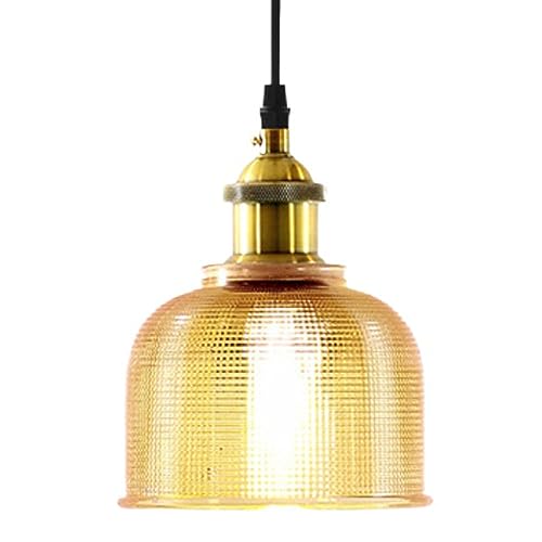 Plafonnier encastré en verre raffiné abat-jour de suspension pastoral E27 pour bureau élégant