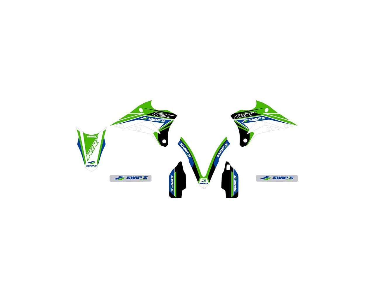 Kit Déco Diamond Light Kawasaki KX85 Vert à Haute Adhérence Visuelle - 2