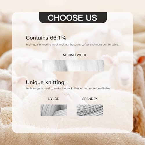 C4N Men's Merino Socks Size 9-11 - Breathable Business Dress Socks, Moisture-Wicking & Non-Slip (1 Pair, Gray)3