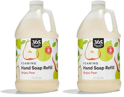 Image of 365 by Whole Foods Market, Hand Soap Foaming Anjou Pear Refill, 64 Fl Oz (Pack of 2)