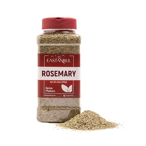 Eastanbul Rosemary Leaves 8.8oz, Dried Rosemary Seasoning, Natural, Freshly Picked Vegan Rosemary Herb, Rosemary Spice for Savory & Sweet Recipes, Rosemary Flakes, Ideal for Rosemary Tea
