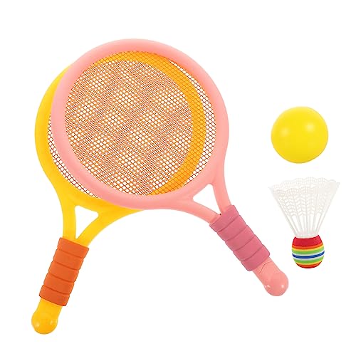 HEMOTON 1 Set Portable Badminton Racket for Fun Parent Outdoor Sports Lightweight and Safe for Beginners Includes Rackets and Shuttlecocks Stylish and Design