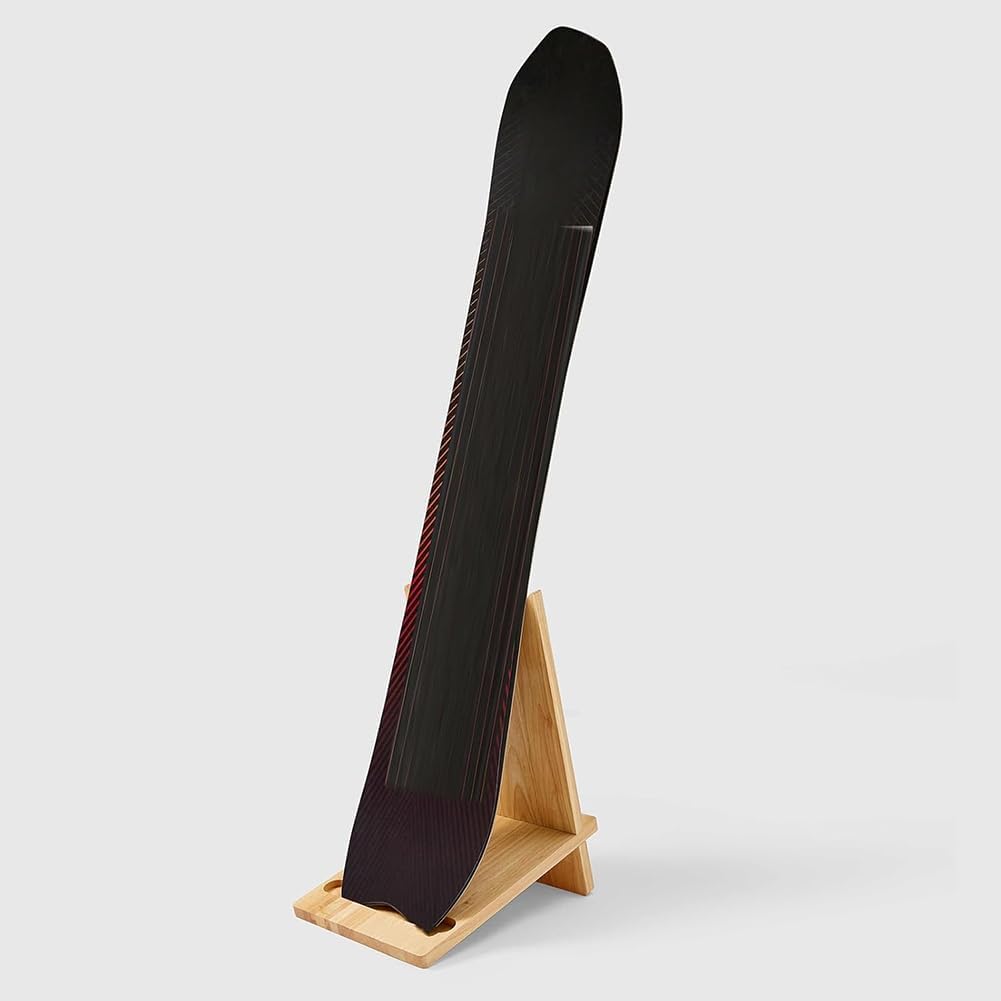 Solid Wood Snowboard Storage Holder, Wooden Single Skateboard Display Stand, Garage Skiing Boards Storage Bracket, Skateboard Holder Floor for Deck/Longboard/Snowboard