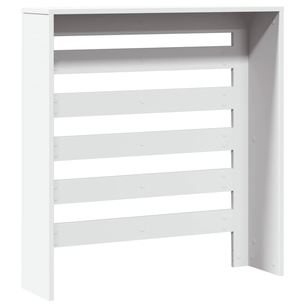 vidaXL Cubierta de radiador Madera de ingeniería Blanco 78x20x82 cm, Tapa de radiador, Cubierta Alta del radiador, Tapa de la válvula del radiador