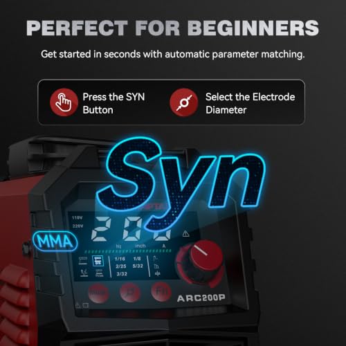 Image of ARCCAPTAIN 200A Pulse Stick Welder, ARC /Lift TIG Welding Machine 10PCS Rods