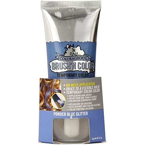 N'Rage Colorageous Brush'n Color, Blue Glitter, 1.2 Ounce Cover