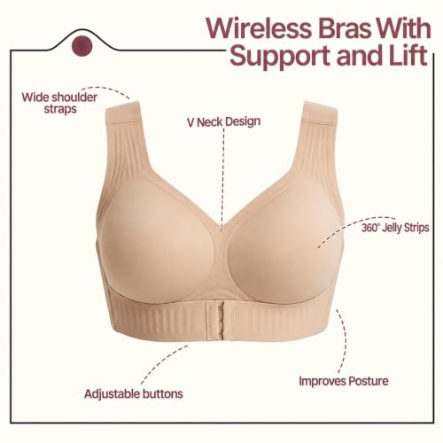 Posture Supprot Bra for Women with Back Support Push up Sexy Wireless Bra - image 5