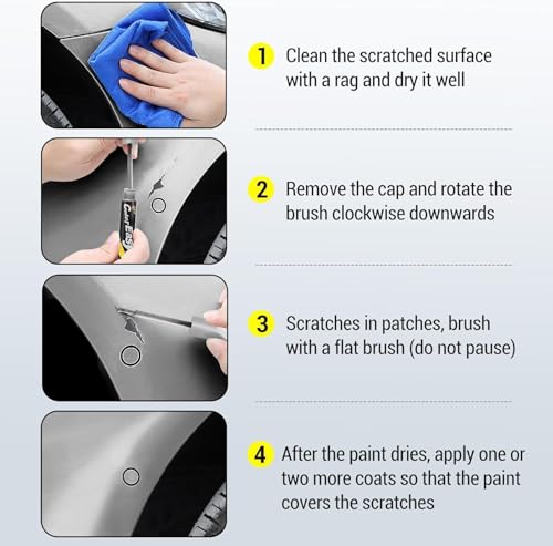 Image of Car Scratch Remover Touch Up Paint Pen Automotive Car Paint Pen 2 In 1 Car Paint Scratch Repair for Deep Scratches Special-Purpose Car Paint (Grey)