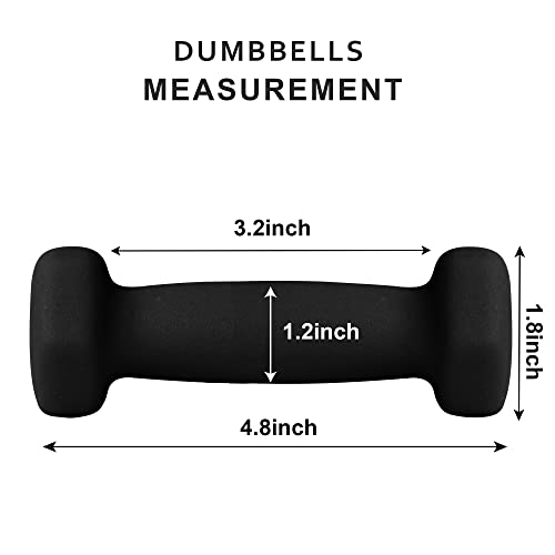 Balelinko Home Gym Equipment Workouts Strength Training Weight Loss Pilates Weights Yoga Sets Free Weights for Women, Men, Seniors and Youth, 5LB Black, Pair by Balelinko - Image 2
