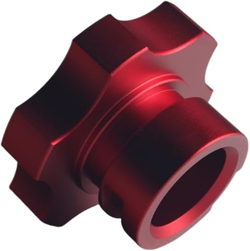 Miniatura 4 de DEWHEL Tapa de llenado de aceite de motor de aluminio color rojo compatible con GM 1992-2018 Número de referencia FC208 FC242 FC219 FC243 FC252