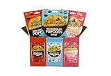 Joe & Seph's Popcorn Bites (Pack of 6) | Milk Chocolate, Dark Chocolate & Raspberry White Chocolate, Salted Caramel| Gourmet Sweet Popcorn Gift