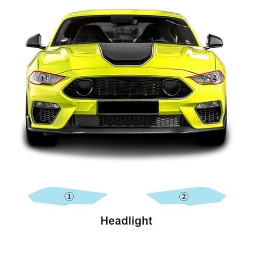 Autoscheinwerfer Schutzfolie für Ford Mustang Mach1 2022-2023,Autoscheinwerfer-Schutzfolie Anti-Kratz-Folie TPU-Aufkleber Zubehör