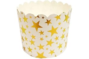 AKOAK Gold Star Cupcake Liners: Non-Stick Baking Perfection