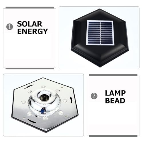 Farolas solares exterior de plástico resistente con sensor de luz inteligente para patios 3