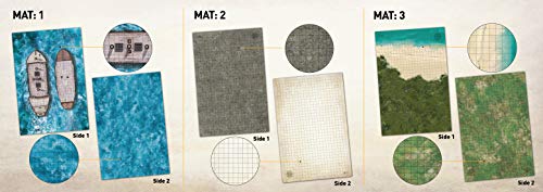 Battle Grid Game Mat - 3 Pack Double Sided - Portable Tabletop Role-Playing Map - Dungeons Rpg Dice Dragons Starter Set - Reusable Gaming Terrain Paper Terrain - 24 X 36 #TOP5