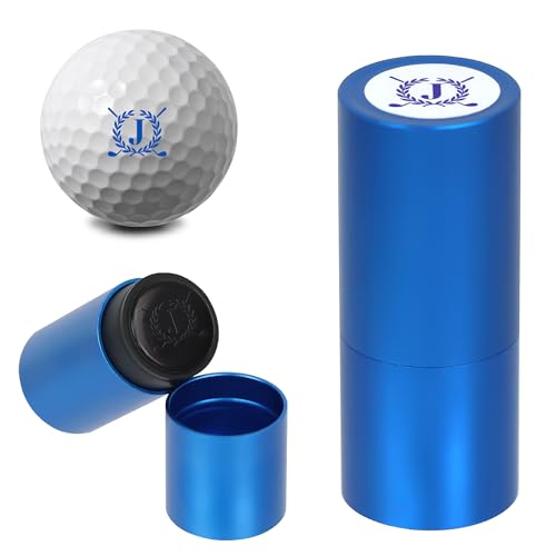LACGO Golf Ball Stamp Golf Ball Stamper Reusable Self-Inking Golf Ball Stamp Marker to Identify Golf Balls Golf Gifts Golf Accessories for Men and Women Golfers (Letter J)