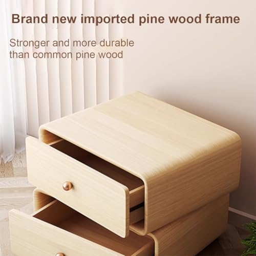 Table de chevet moderne en bois noble avec détails métal - 5