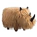 HEDMAI Taburete de Banco de puf otomano tapizado de Madera Maciza/Taburete de Animal de Pelo Largo Creativo/Taburete de niño/Taburete de Zapatos de Cambio de sofá,L71xW35xH36cm (Color : Yellow)