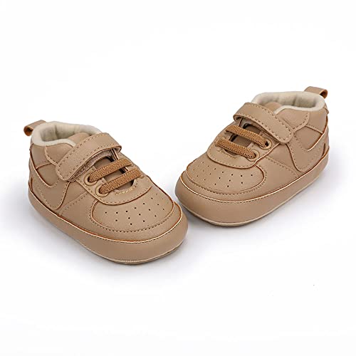 Image of Clowora Unsex Baby Shoes Boys Girls Infant Sneakers Non-Slip Soft Rubber Sole Toddler Crib First Walker Lightweight Shoes