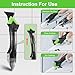 Caulking Tool 3 in 1 Caulking Grout Removal Sealant Finishing Tool Bathtub Caulk with Stainless Head, Caulk Remover Glass Glue Angle Scraper for Bathroom, Kitchen,Floor,Window,Sink Joint,Frames