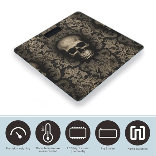 Báscula digital de vidrio templado con diseño gótico miniatura 3