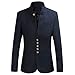 Produktbild SUCCESS Männer Große Größen Anzug Jacke Stehkragen Bankett Herren Bräutigam Langarm Anzüge Blazer mit Einreihig Knöpfe Vintage Regular Fit Sakko Hochzeit Host Tanz Party Karneval Freizeit Anzugjacke