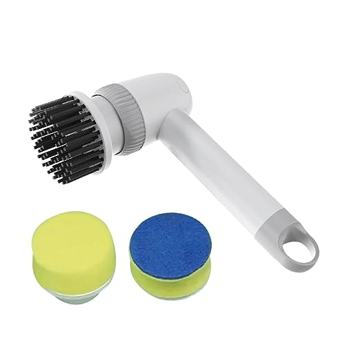 Electric Spin Scrubber, 500mAh Bathroom Scrubber, Effortless Electric Cleaning Brush, Type-C Charge Port Poweer Scrubber with Replaceable Heads, Rotate 360 Degree Spin Cleaner for Tile Window Floor