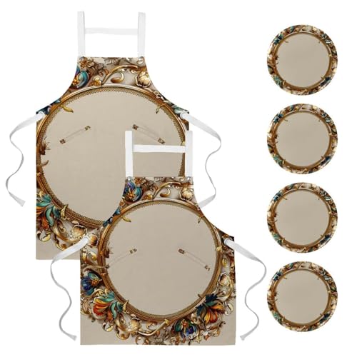 Tablier de cuisine en lin vintage idéal pour cuisiner en couple au quotidien